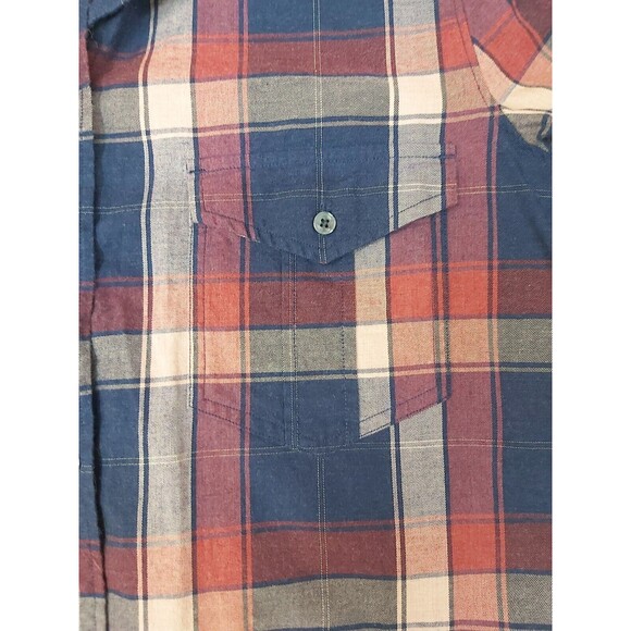 Women's Plaid Untuckit Long Sleeve Button Up Shirt Size 8 - Picture 9 of 13